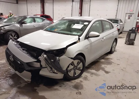 2017 Hyundai Ioniq Hybrid Blue from USA, damaged, VIN KMHC65LCXHU057496